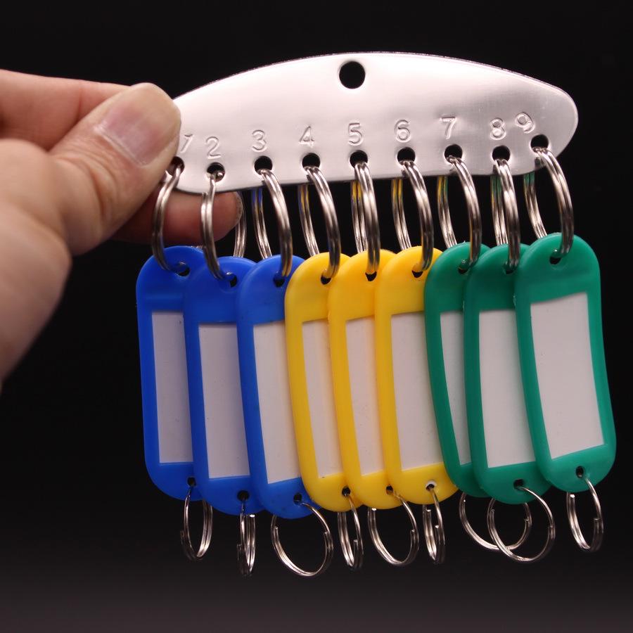 Stalowy Organizer na Klucze z Tablicą do Pisania, Brelokami do Kluczy i Żelaznym Pierścieniem