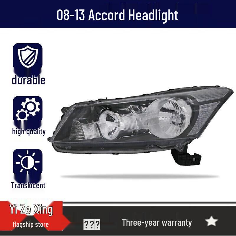Compatible Headlight Assembly Shell for 1998-2017 Honda Accord (7th-9th Gen).