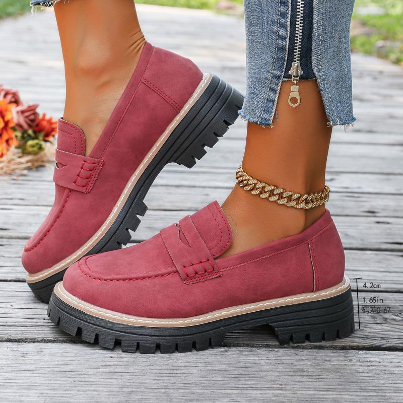 New Spring and Autumn Casual Scrub Women's Shoes Thick Heel Platform Retro