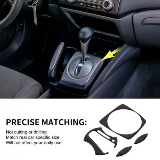 Car Gear Shift Box Panel Decal for Honda Civic 8th Gen 2006-2011 Interior 1 Set