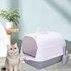 Cat Litter Box with Lid Enclosed and Covered Toilet Durable Anti Splashing Easy To Clean Kitten