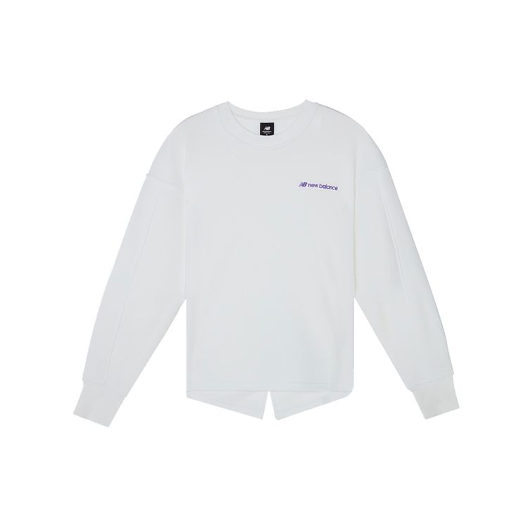 

New Balance однотонные простые женские топы с капюшоном белого цвета AWT03327-MUN