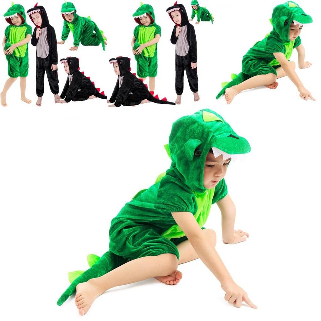 Playful Halloween Childs Dinosaur Costume Crocodile Jumpsuit For Memorable Cosplay Moments