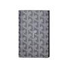 Goyard Grenelle Monogrammed Flap Pocket Canvas And Calfskin Card Holder Passport Holder Unisex Accessories Gray GRENELPMLTY-51CL51X