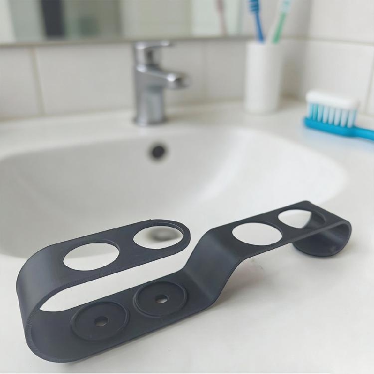 Space Saving 3D Printed Toothbrush Stand Waterproof Bathroom Shelf Durable Lightweight Easy Wipe