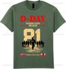 81st DDay Normandy Beach Anniversary TShirt June 6 19442025 Veteran Top Summer Women Man High Quality Cotton Printed Tshirt