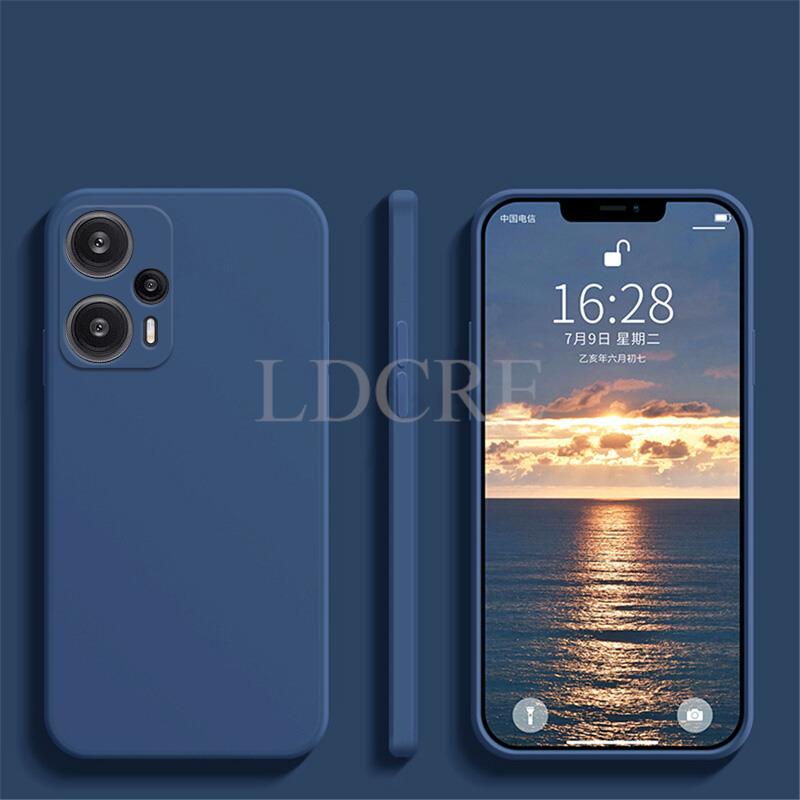 

Для Xiaomi POCO F5 чехол жидкий силиконовый чехол для Xiaomi POCO F5 чехол TPU резиновый защитный чехол для телефона POCO F5 Pro чехол POCO F5 синий