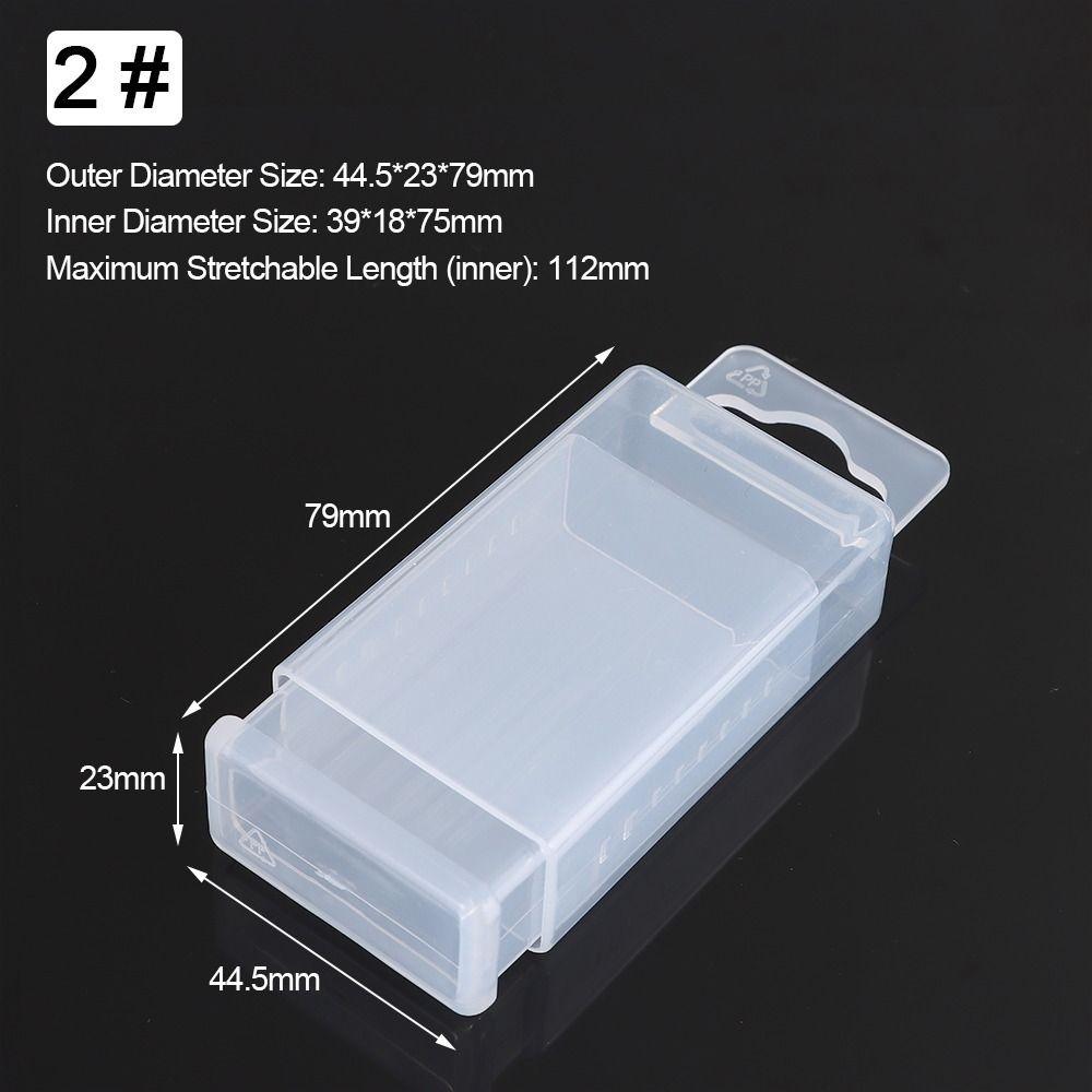 1Pcs Adjustable Height Drill Tool Box Plastic Clear Twist Drill Boxes Telescoplc Rectangular Parts Storage Case