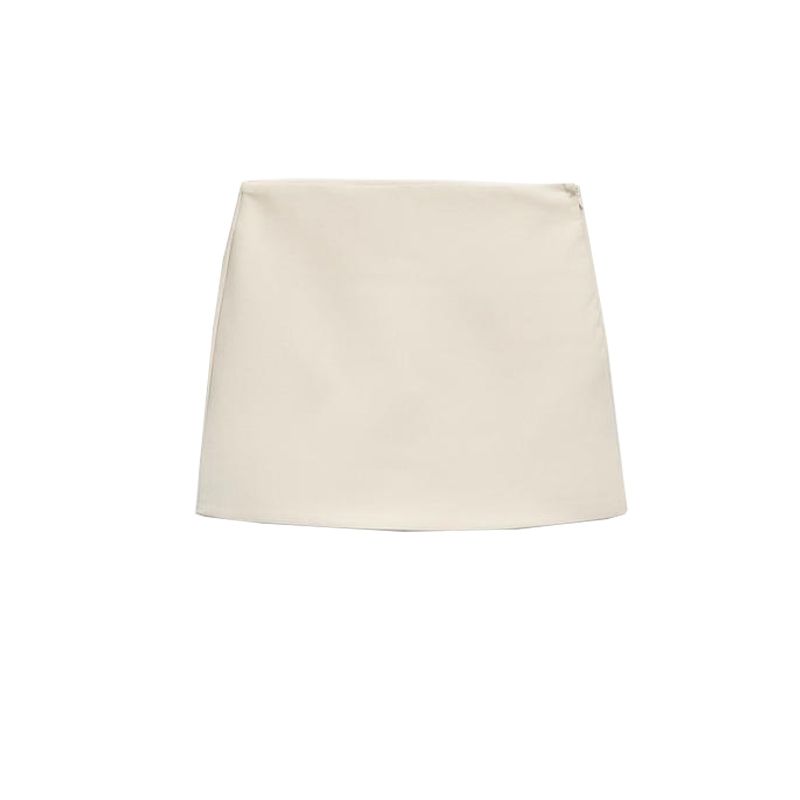 Spring New Women's Clothing High Waist A- line Skirt Easiest for Match Mid Waist Elastic Plaid Casual Culottes 3152536