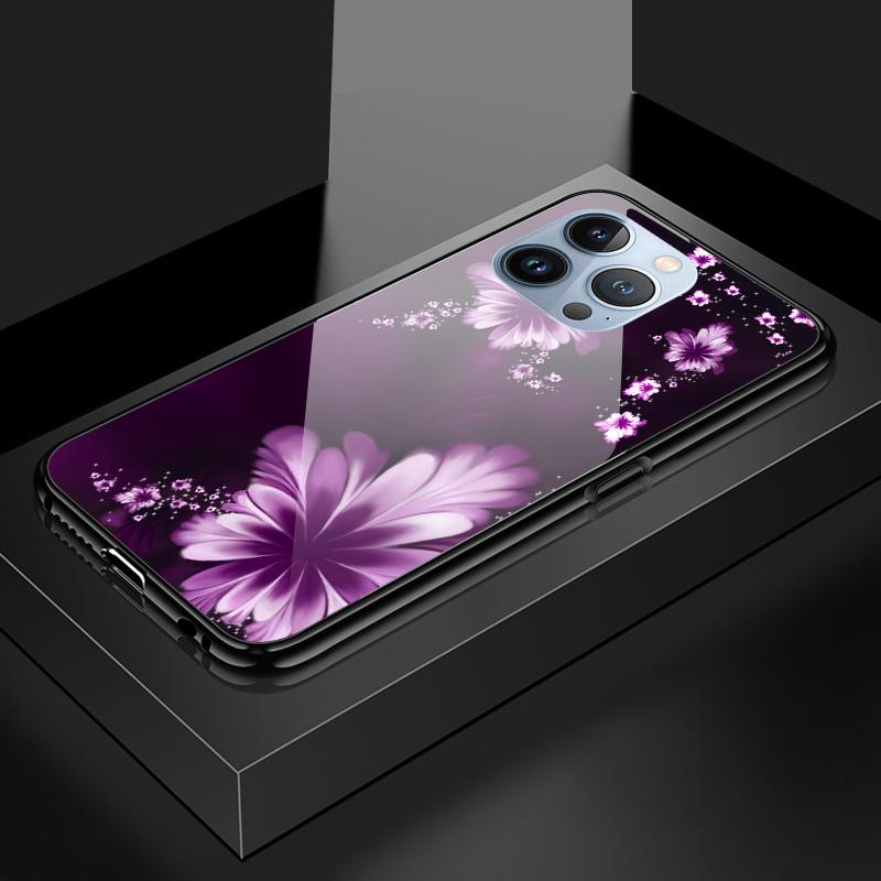 Чехол для телефона из закаленного стекла для OPPO Reno13 Reno14 Realme 11 12Pro 14 GTNeo6 C21Y C53 C75 OnePlus Nord2 NordCE3Lite Мягкий край Ударопрочный Гладкий чехол