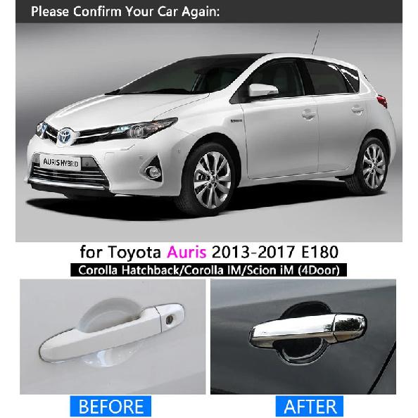 for Toyota Auris 2013-2017 E180 Chrome Handle Cover Trim Set Corolla Hatchback (AU) Scion iM 2014 2016 Accessories Car Styling