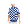 Nike Checkered Pullover Casual Sports Short Sleeve Polo Shirt Men Tops Blue FN3423-480