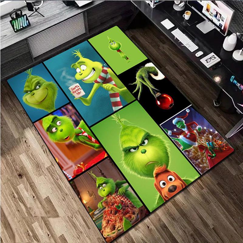 Covor Crăciun Grinch Covor Decorativ de Birou Pentru Sufragerie Dormitor Preș de Ușă Covor de Podea Covor pentru Zona Scaunului de Calculator cadou perfect de sărbători