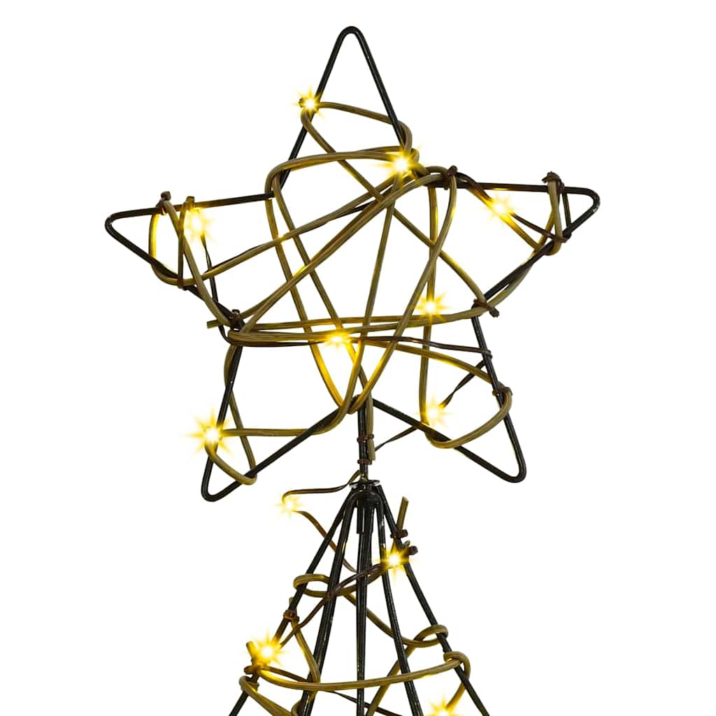 Christmas Tree with 120 Warm White LEDs 150 cm Rattan