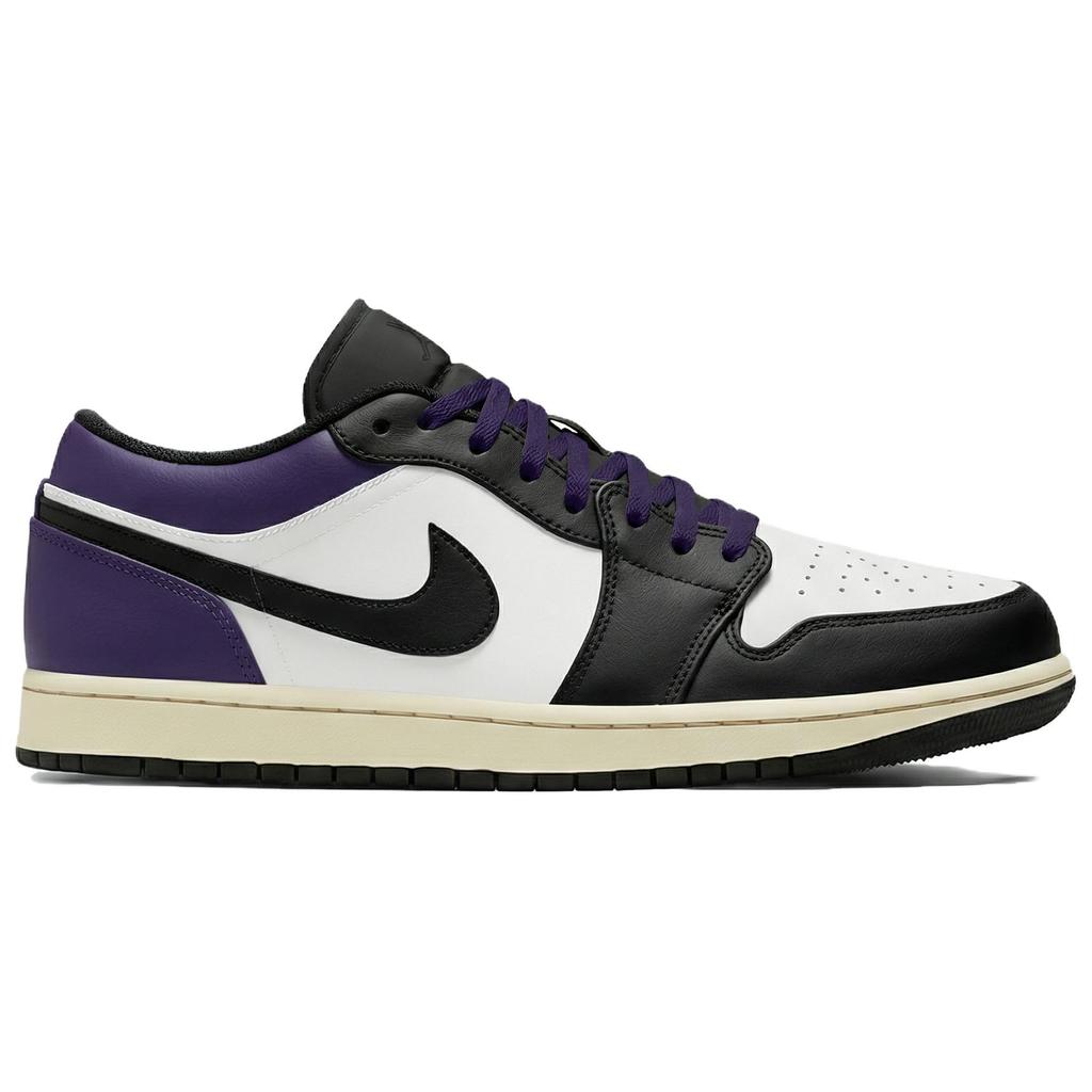 Jordan Air Jordan 1 Lemon Joy Low Top Vintage Basketball Shoes Unisex Black Purple 553558-040(Team399-)