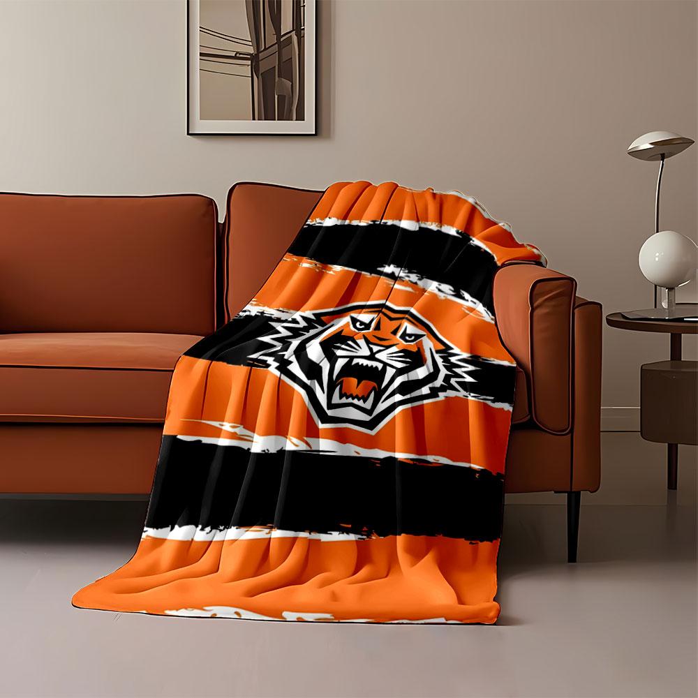 Furchterregendes Tigerstreifen-Design Decke bedruckte Decke weich und gemütlich perfekt für das Wohnzimmer Bett Sofa oder ein Nickerchen, Geschenk