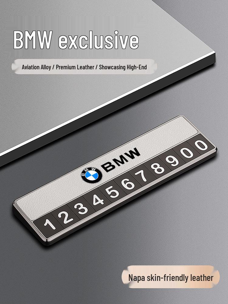 BMW Temporäre Parkplatz-Telefonnummernschild für Fahrzeugumzug