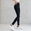 Korean Fashion High-Waist Black Ribbed Cotton Leggings – Slimming & Hip-Lifting