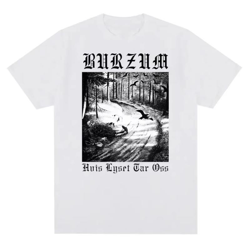 Vintage Metal Band Burzums Album Cover Print Music T Shirt Men Women Fashion Casual Short Sleeve Plus Size T Shirt Unisex 62482