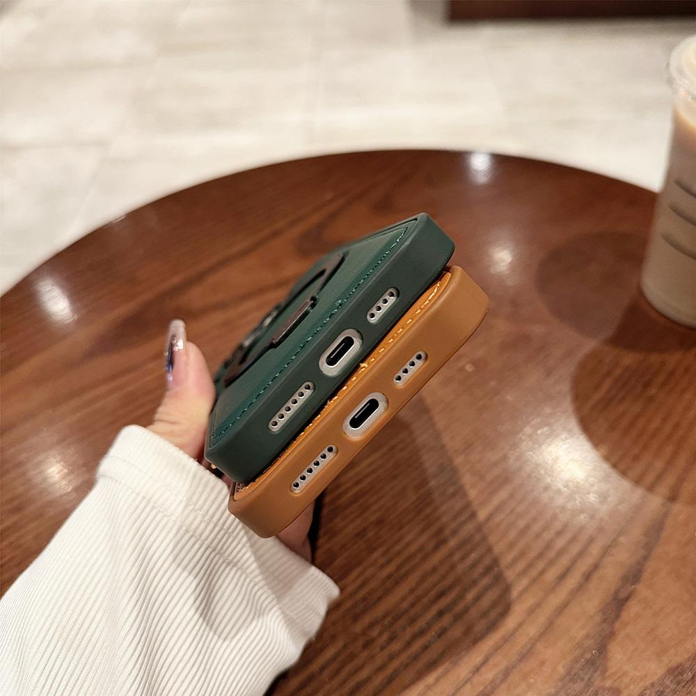 Phone Case for iPhone 13 16 ProMax Case iPhone 16 14 15 ProMax 12 13 ProMax 13 Pro 14 Pro Plain Leather Stand Mobile Phone Case Advanced INS