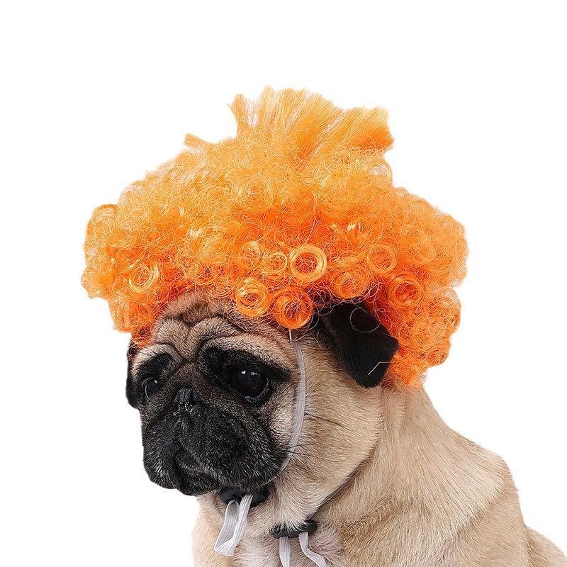 Pet Wig Collection: Afro Curly Hair Accessories for Dogs and Cats - Perfect for Halloween!