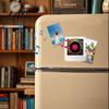Acrylic Magnetic Music Box Refrigerator Player NFC Enabled Vinyl Record Fridge Magnet Metal Surface Magnet with LED Light Decoration for