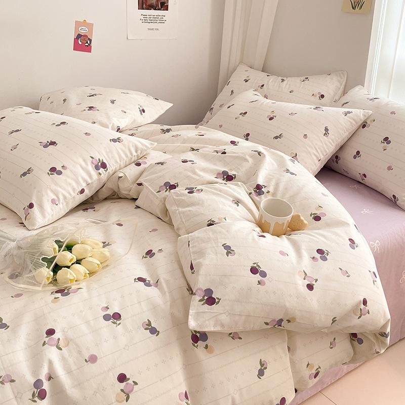 

Комплект простыней из чистого хлопка, комплект простыней, постельное белье, пододеяльник для студенческого общежития из чистого хлопка, пододеяльник из трех предметов 1.2m bed sheet 3PCS