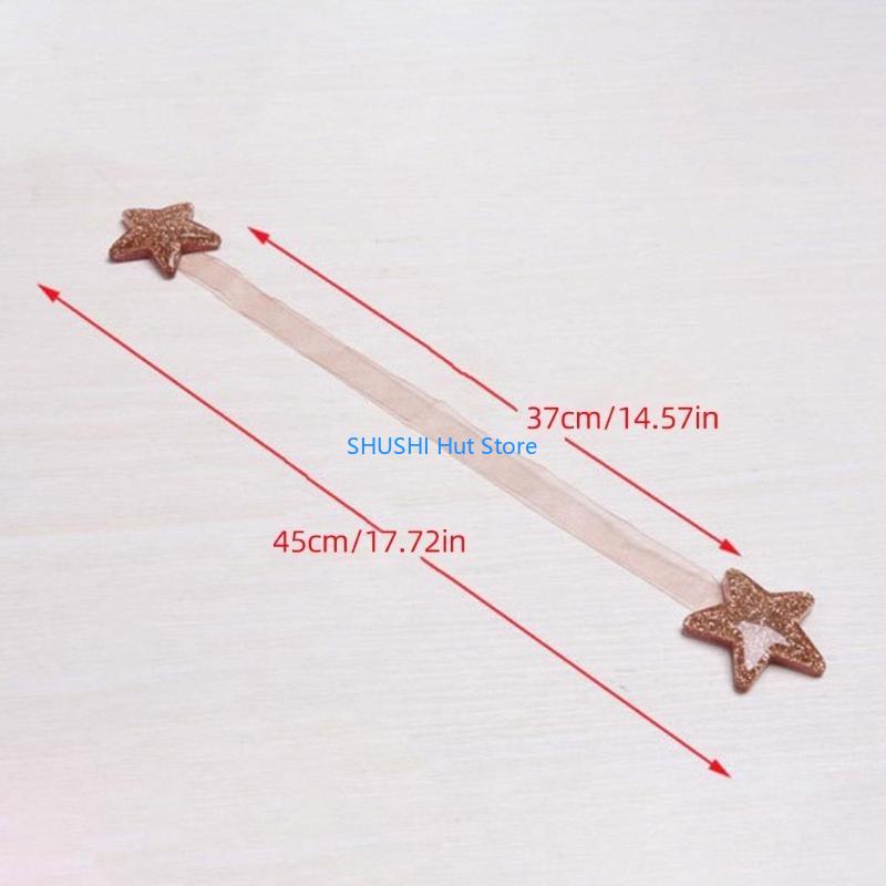 Curtain Tieback with Magnet Decorative Ribbon Holdback Weave Holder for Window D57B