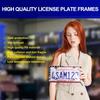 2pcs License Plate Protector Unbreakable License Plate Covers and Frames Set Front and Rear Clear License Plate Cover n Flag License Plate Frames