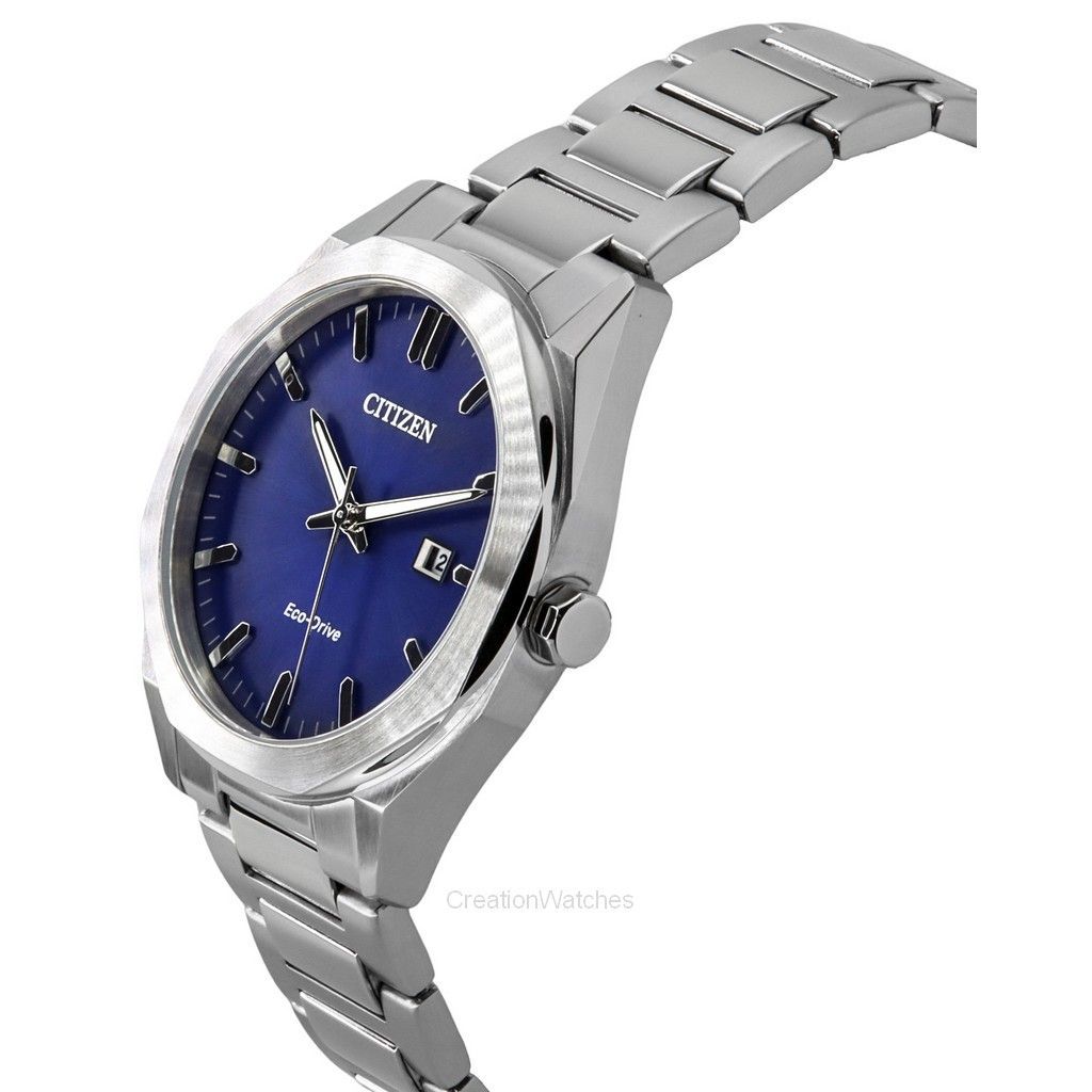 Citizen Pánské hodinky Eco-Drive z nerezové oceli tmavě modrý ciferník BM7600-81L 100M