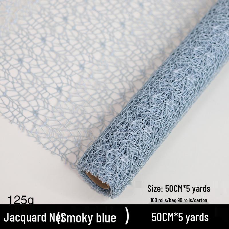 Wrap en Mesh Jacquard Fleuri Coloré pour Bouquets