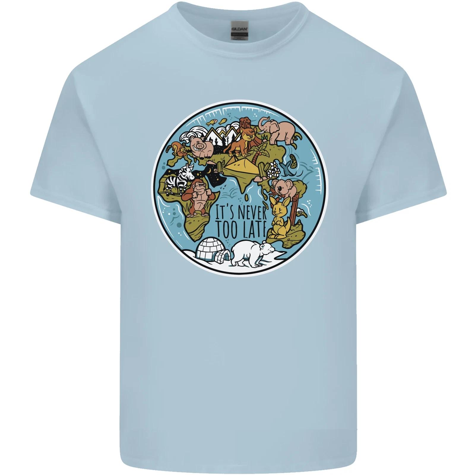 It s Never Too Late Climate Change Kids T-Shirt Childrens S