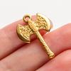 5pcs Various Tool Charms Sword Wrench Scissors Gold Color Stainless Steel Pendants For Jewelry Making Supplies DIY Bag Keychain
