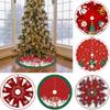 Santa Claus Snowflakes Christmas Tree Skirt 35 Inch Xmas Decorative Tree Mat