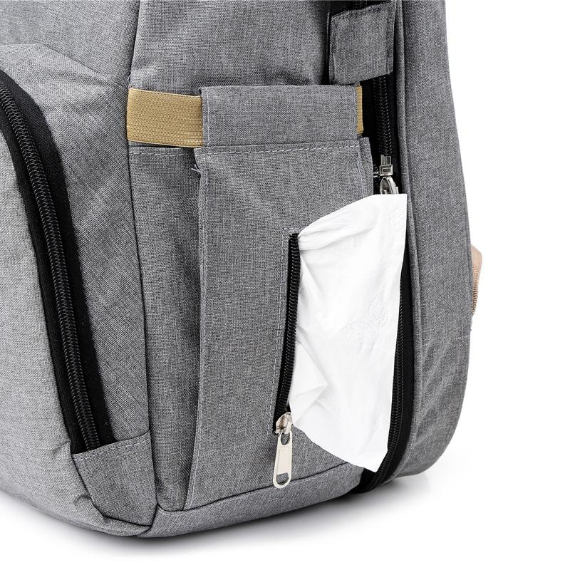 Neues faltbares Babybett mit Reisewiege und isolierter Tasche, 3-in-1-Wickeltaschen-Rucksack mit Wickelstation, tragbares Kinderbett mit Babytasche