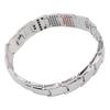 Fashionable Magnetic Therapy Bracelet Slimming Titanium Steel Unisex Magnetic BraceletSilver