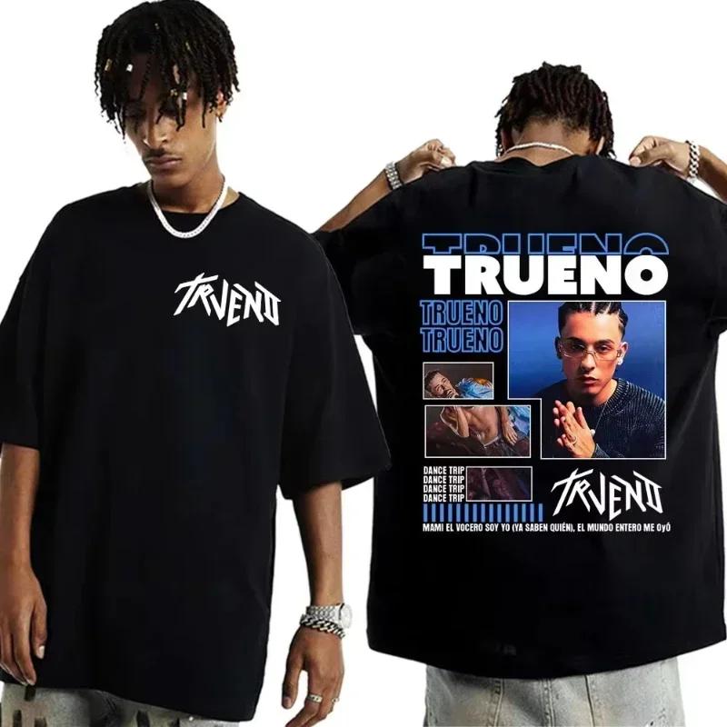 Rapper Trueno Album Tour Merch Tshirt Unisex Wounisex Clothes Fashion Short Sleeve Tee Shirt Streetwear Loose Tshirts Unisex