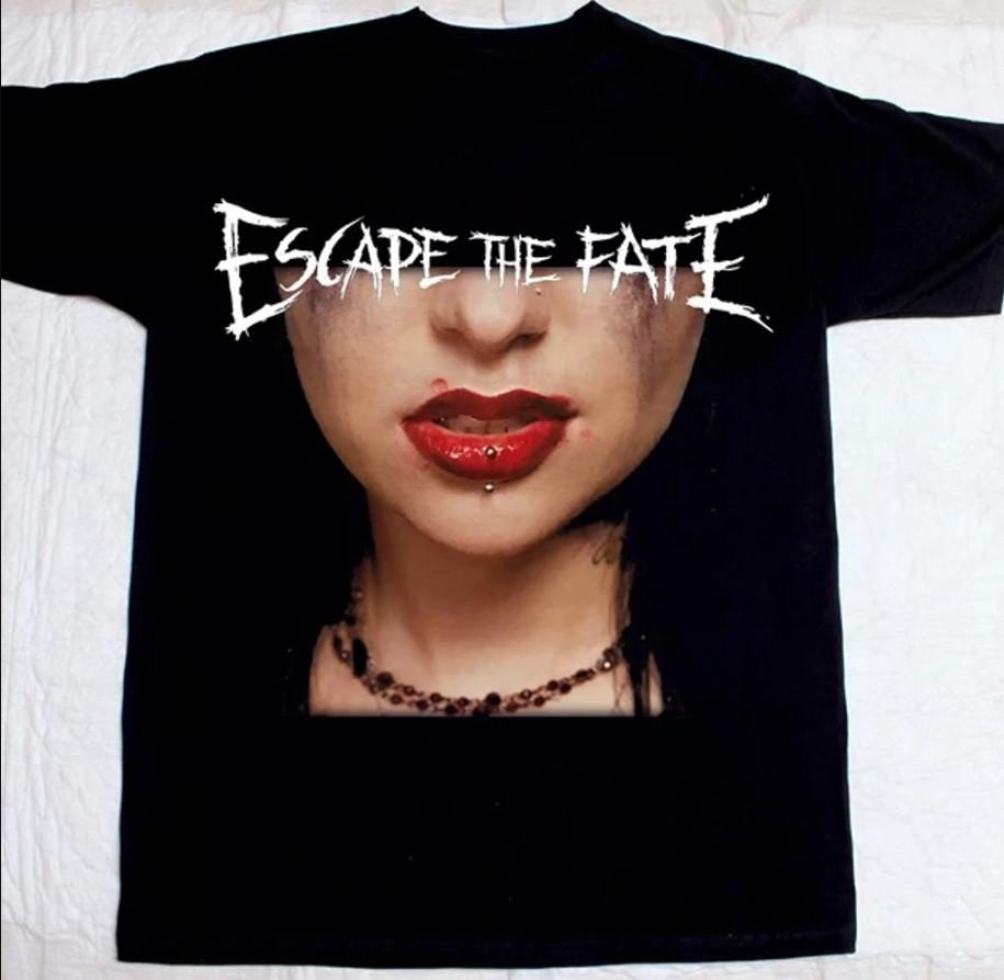 Vintage Escape The Fate Band Unisex Konsert T-skjorte, størrelse S-4XL