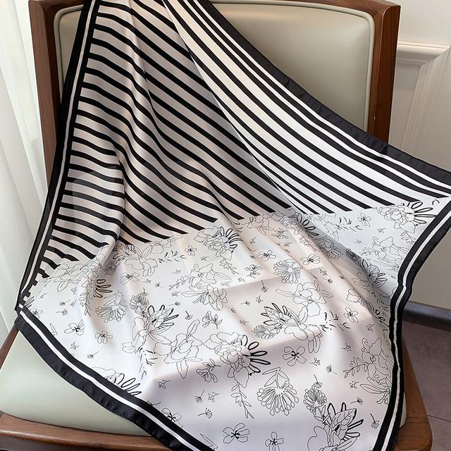 Neue 70*70cm Silk Satin Haar Schal Frauen Taschentuch Gedruckt Weibliche Quadratischen Kopf Bandana Kleinen Hals Schalldämpfer hijab Dame Mädchen