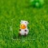 6Pcs Mini Resin Cow Figurine Set Lovely Mini Farm Animal Statue for Fairy Garden DIY Craft Home Desktop Decoration Gift