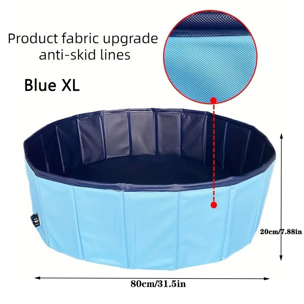 1pcs Foldable Pet BathTub, Durable PVC Swimming Pool For Dog,Portable Pool Non-Slip,For Large And Medium-Sized Dogs