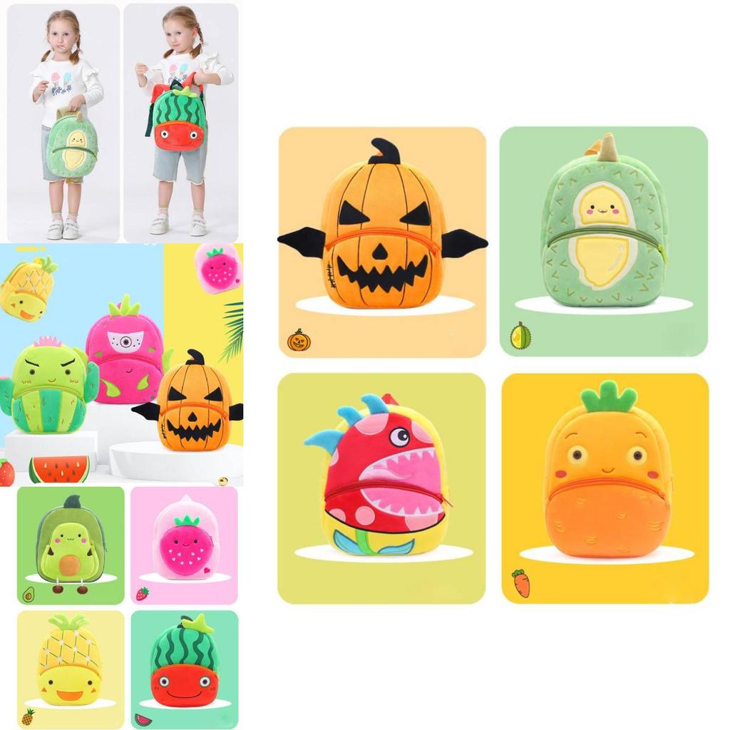 Lovely Cartoon Fruit Backpack For Kids 2-4 Years Old Plush Shoulder Bag Direct Sale Factory