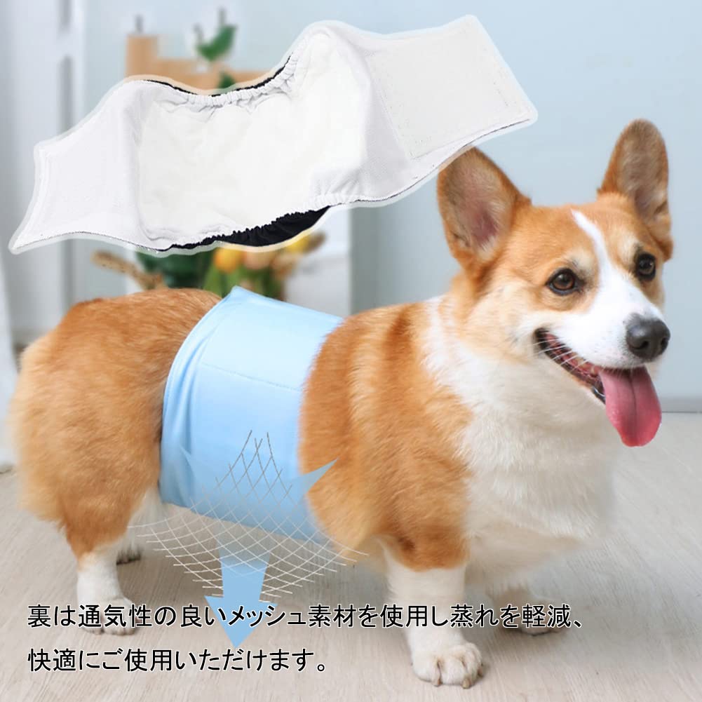 KUVEELA PET Dog Manners Diaper Cover for Male for and Suitable for Heat Season Belt, Dogs, Breathable, Absorbent, Reusable, Walks, Outings, Indoors,