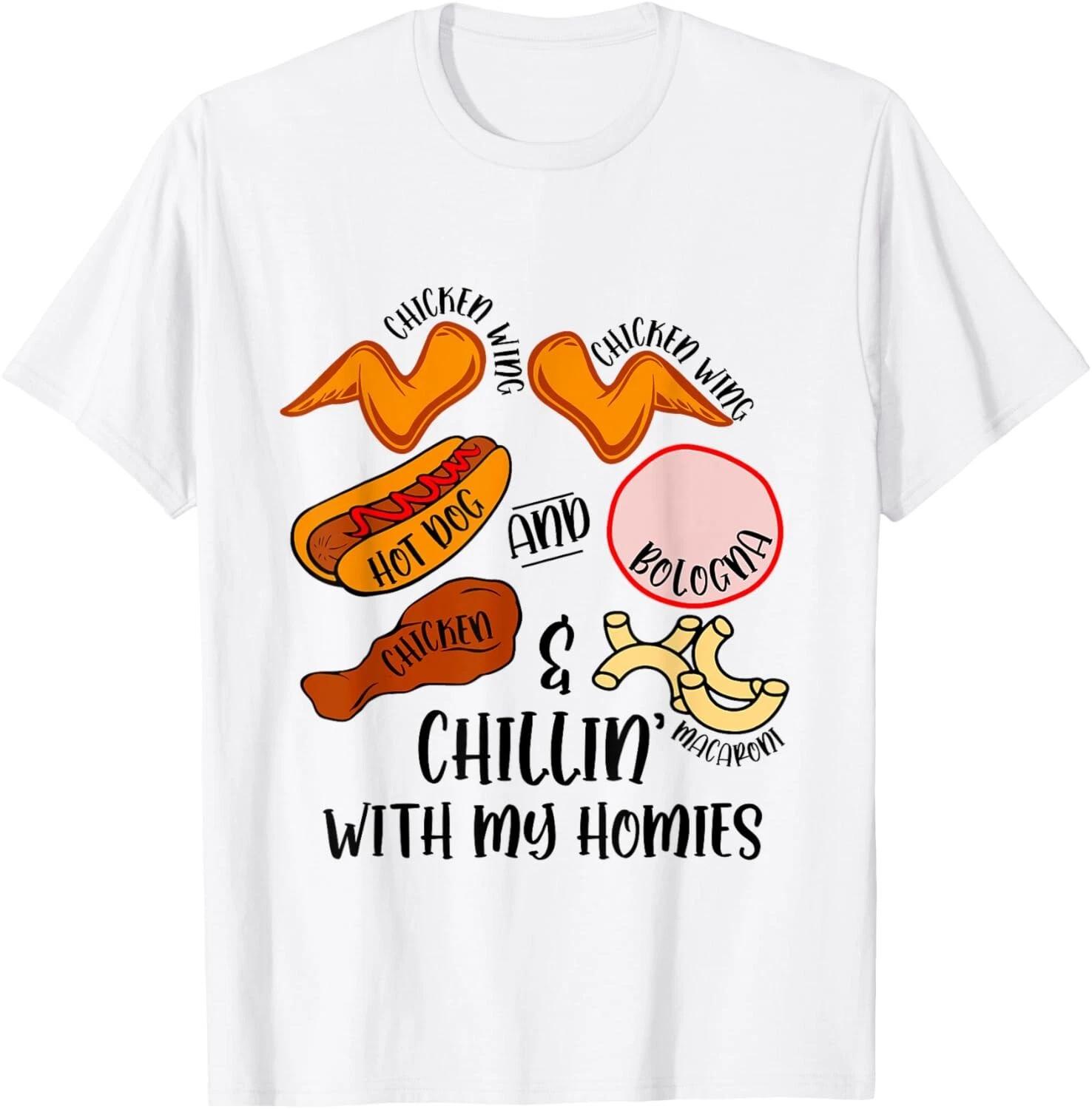 Funny Chicken Wing Song Lyric Hot Dog Bologna Macaroni Kids Gift Unisex kids boys T-Shirt 100