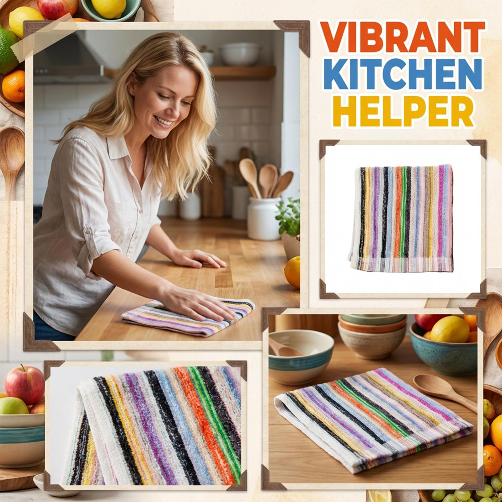 8-pack Kitchen Dishcloths, Super Absorbent, Cotton Cleaning Cloths, Random Color. One Size