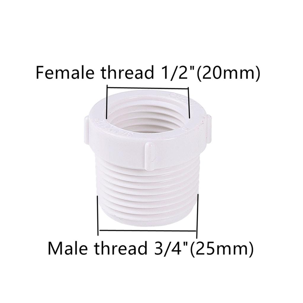 1" 3/4" 1/2"1” Thread Fittings Plastic Fittings Threaded Pipe Fittings Adapter Garden Irrigation Water Fittings