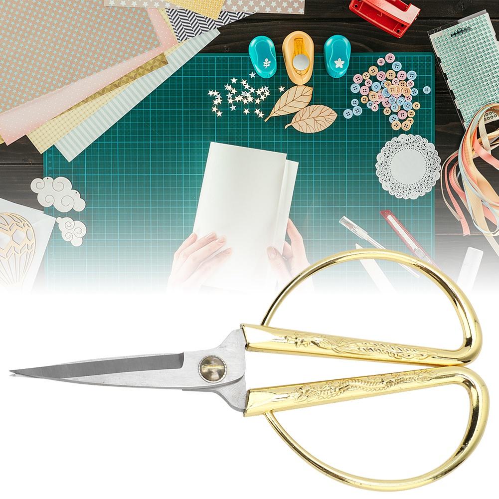 

Бытовые ножницы из нержавеющей стали с красивой ручкой с узором китайского дракона и феникса (7,5 )