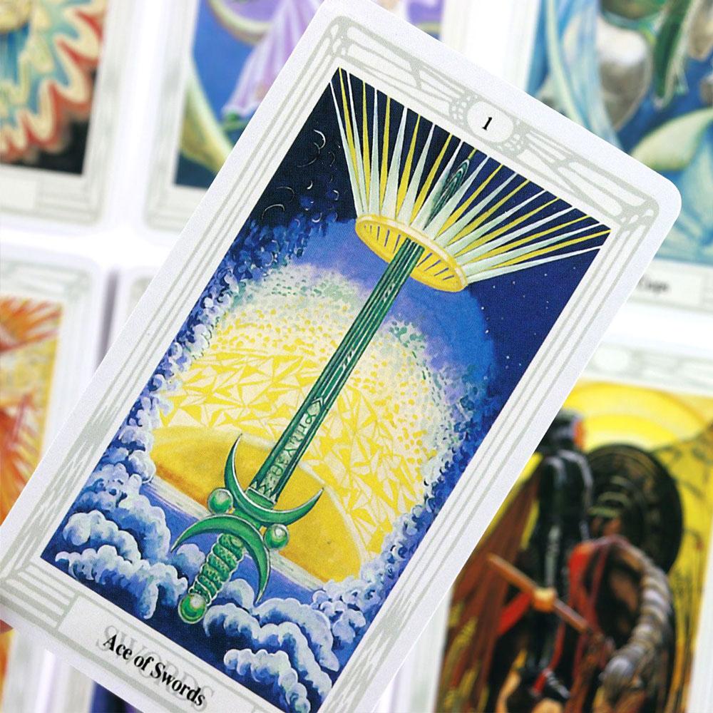 Aleister Crowley Thoth Tarot Věštecká Karta pro Volný Čas Zábava Rodinné Setkání Věštecký Balíček Hrací Karty