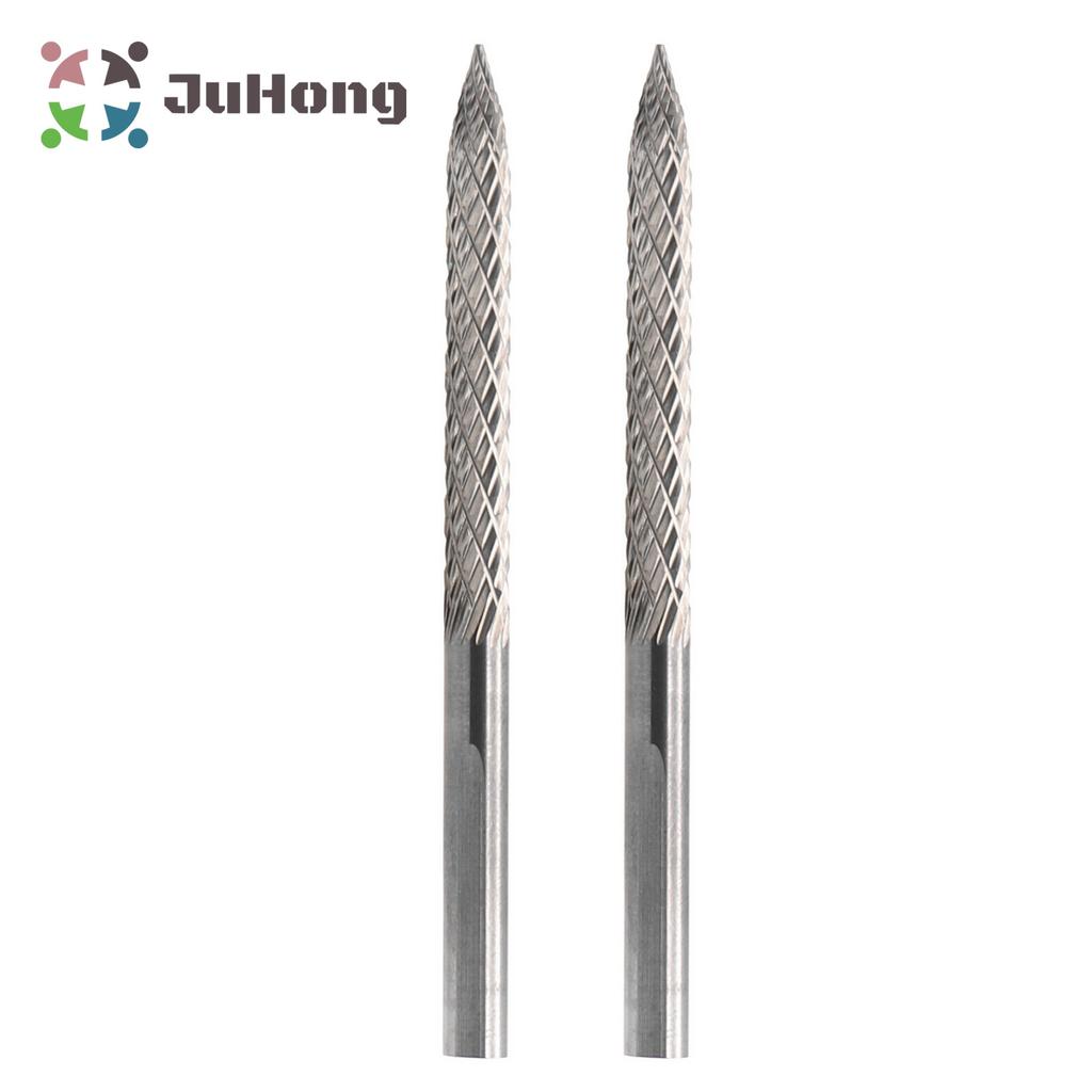 1 Pair 4.5mm Super Hard Solid Carbide Cutter Rotary Burrs Carbon Steel Pneumatic Drill Bit Patch Plug Tire Repair Tool