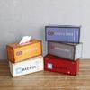 Creative Retro Metal Container Tissue Box Vintage Industrial Style  Paper Storage Holder Napkin Case  Desktop Decoration